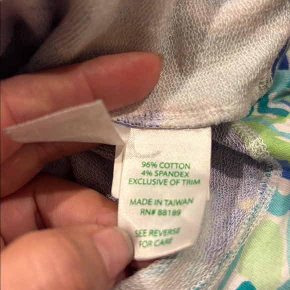 Lilly Pulitzer Blue and Green Patterned Top - Picture 8 of 9